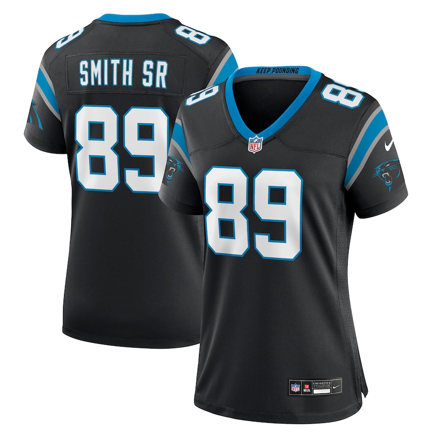 Womens Carolina Panthers Steve Smith Sr.  Black Retired Player Game Jersey