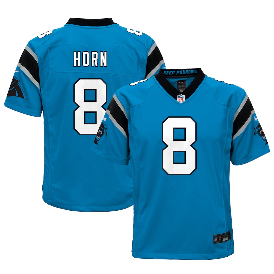 Youth Carolina Panthers Jaycee Horn  Blue Game Jersey