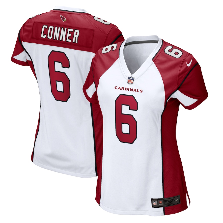 Womens Arizona Cardinals James Conner  White Game Player Jersey