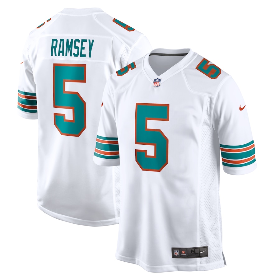 Mens Miami Dolphins Jalen Ramsey  White Alternate Game Jersey