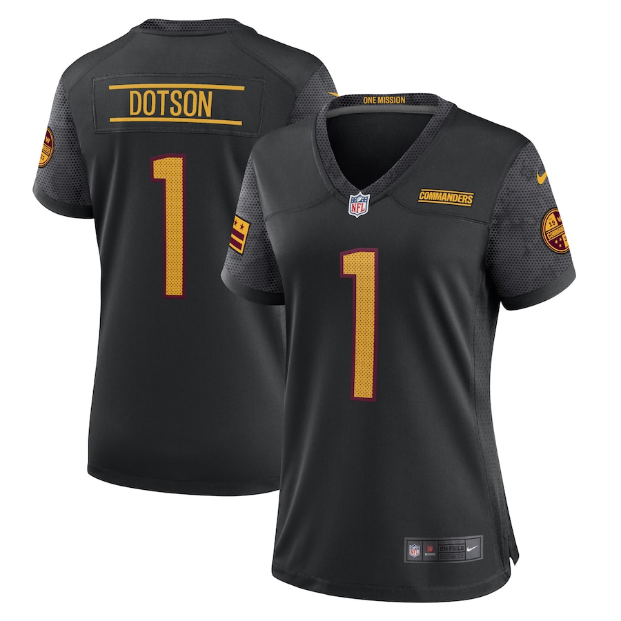 Womens Washington Commanders Jahan Dotson  Black Player Jersey