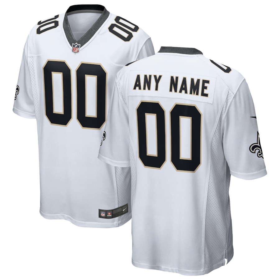 Mens New Orleans Saints  White 2018 Custom Game Jersey