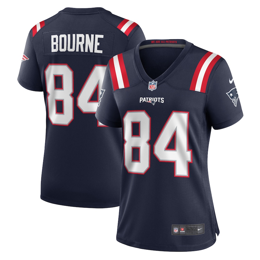 Womens New England Patriots Kendrick Bourne  Navy Game Jersey