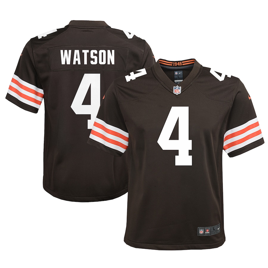 Youth Cleveland Browns Deshaun Watson  Brown Game Jersey