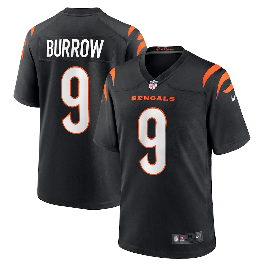 Mens Cincinnati Bengals Joe Burrow  Black Player Game Jersey