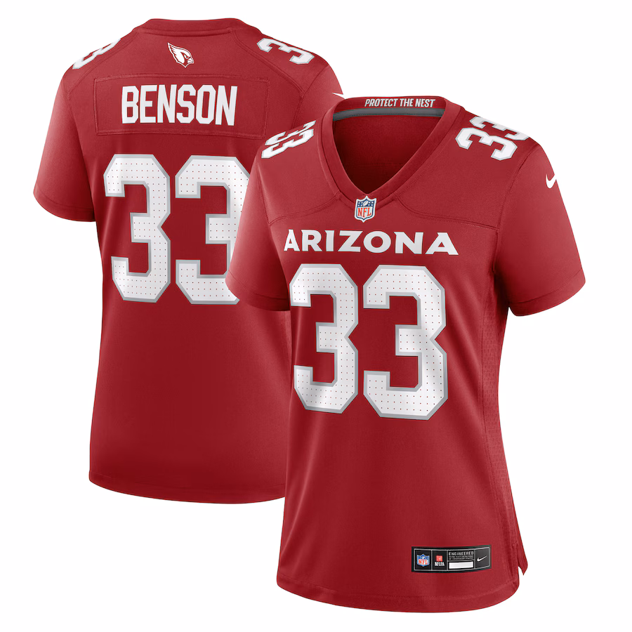 Trey Benson Arizona Cardinals  Women's  Game Jersey -  Cardinal