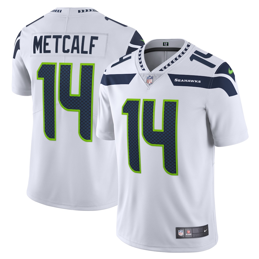 Mens Seattle Seahawks DK Metcalf  White Vapor Limited Jersey