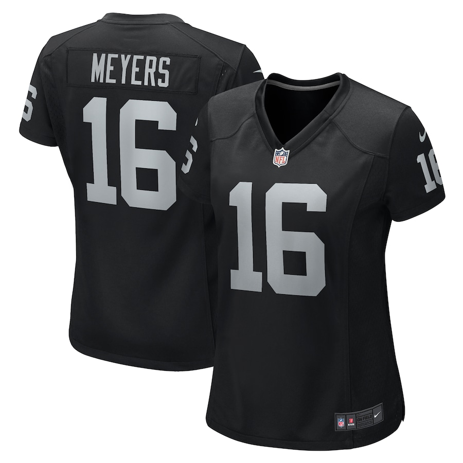 Womens Las Vegas Raiders Jakobi Meyers  Black Game Player Jersey