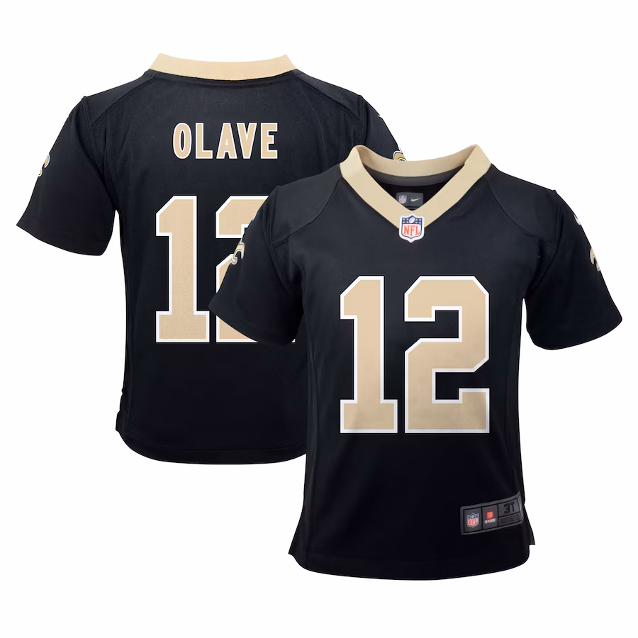 Chris Olave New Orleans Saints  Preschool Player Game Jersey - Black