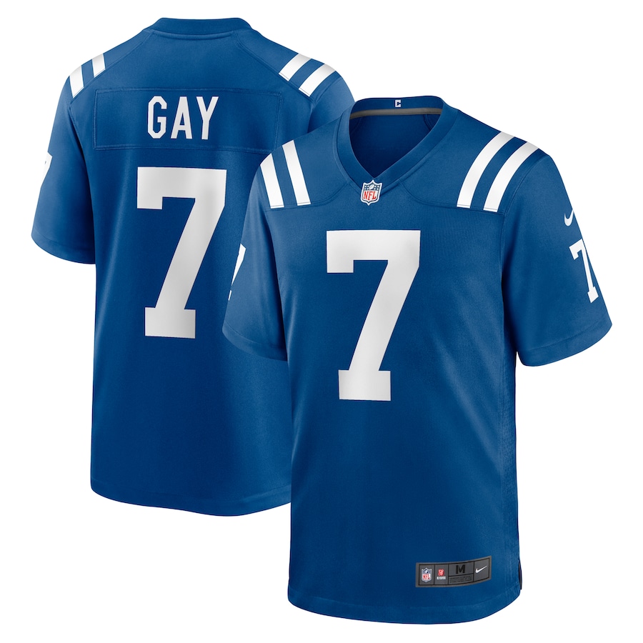 Mens Indianapolis Colts Matt Gay  Royal Team Game Jersey