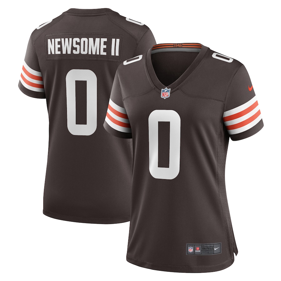 Womens Cleveland Browns Greg Newsome II  Brown Team Game Jersey
