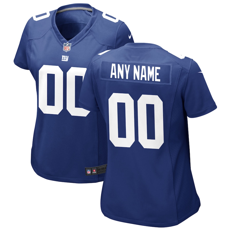 Womens  Royal New York Giants Custom Jersey
