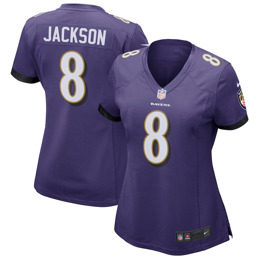 Womens  Lamar Jackson Purple Baltimore Ravens Game Jersey