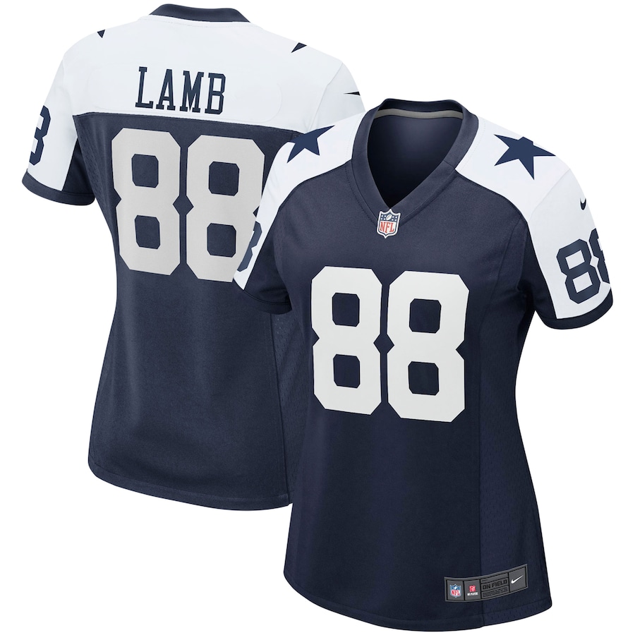 Womens Dallas Cowboys CeeDee Lamb  Navy Alternate Game Team Jersey