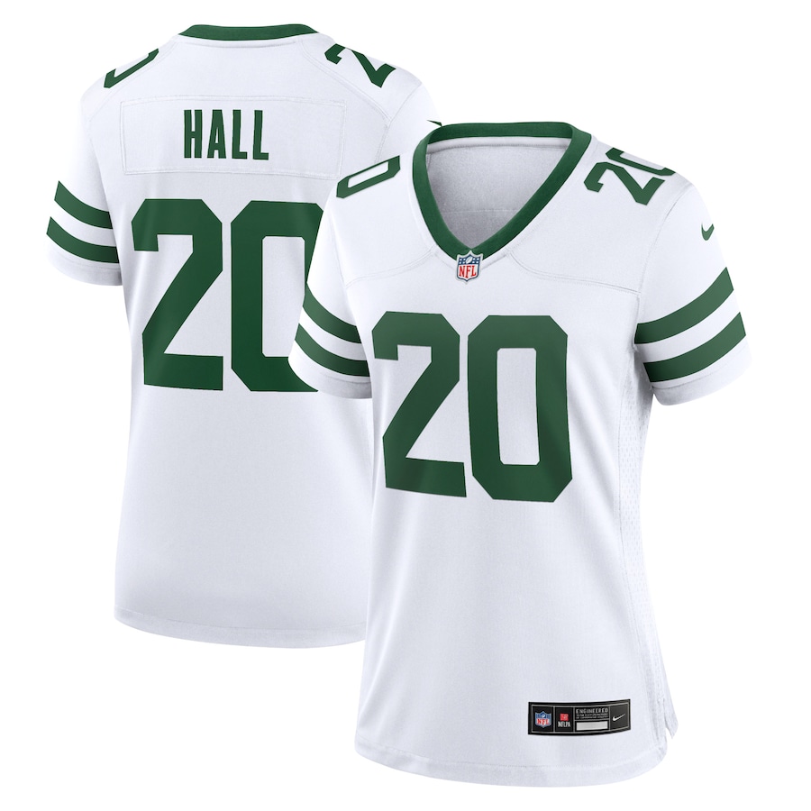 Womens New York Jets Breece Hall  White Player Jersey