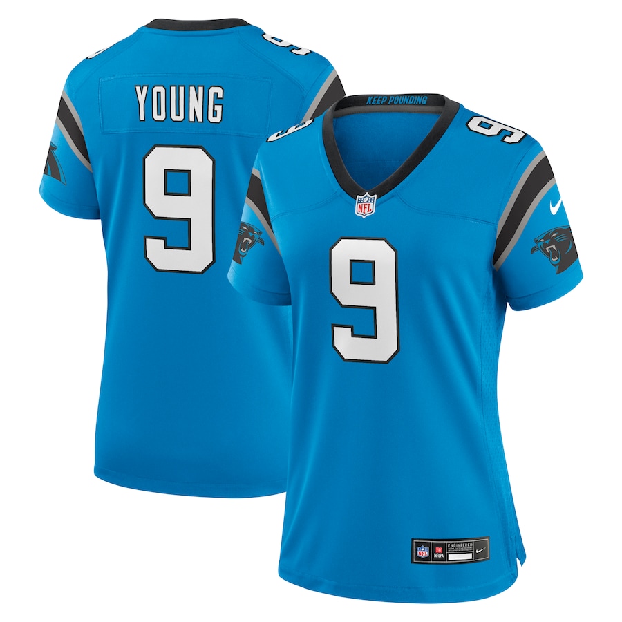 Womens Carolina Panthers Bryce Young  Blue Player Jersey