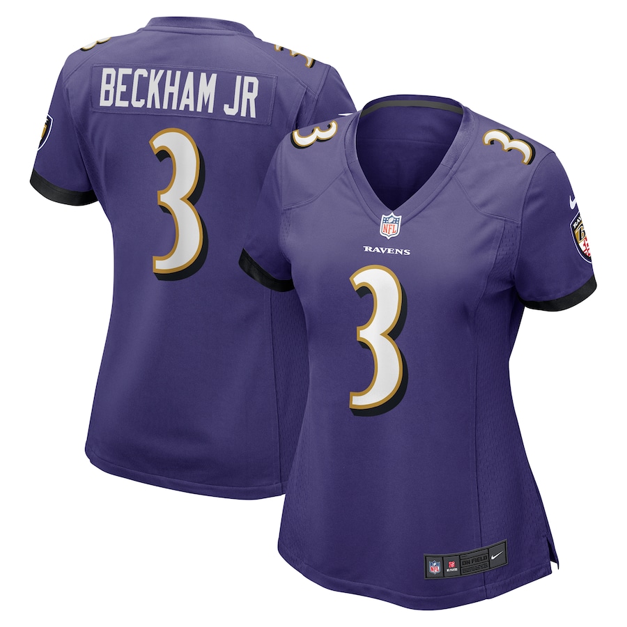 Womens Baltimore Ravens Odell Beckham Jr.  Purple Game Jersey
