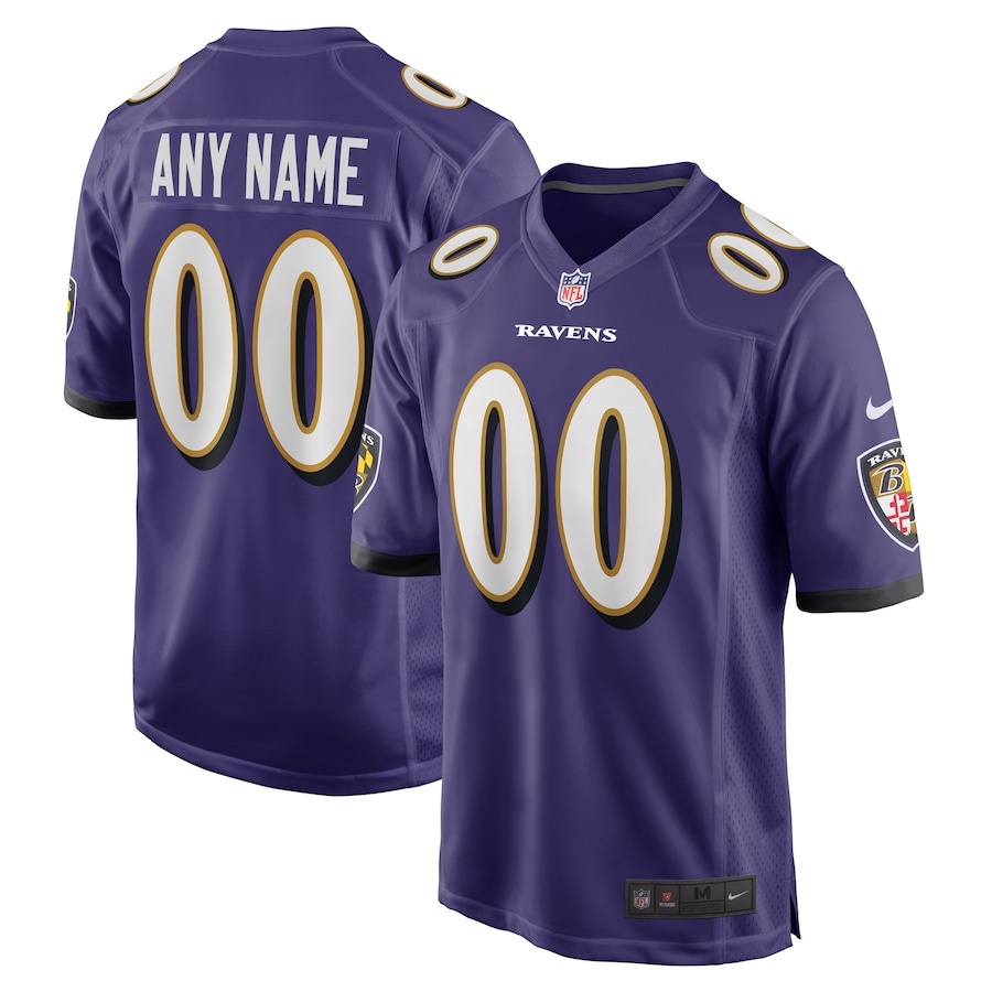 Youth Baltimore Ravens  Purple Custom Game Jersey