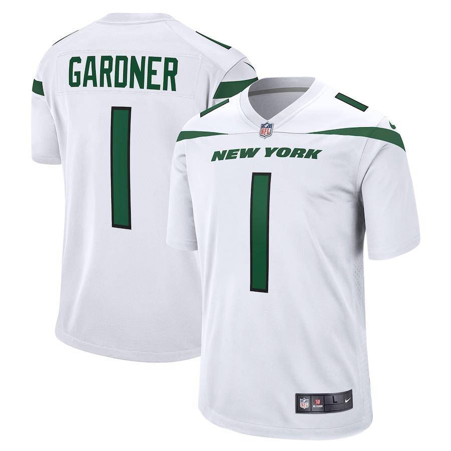 Mens New York Jets Ahmad Sauce Gardner  White Player Game Jersey