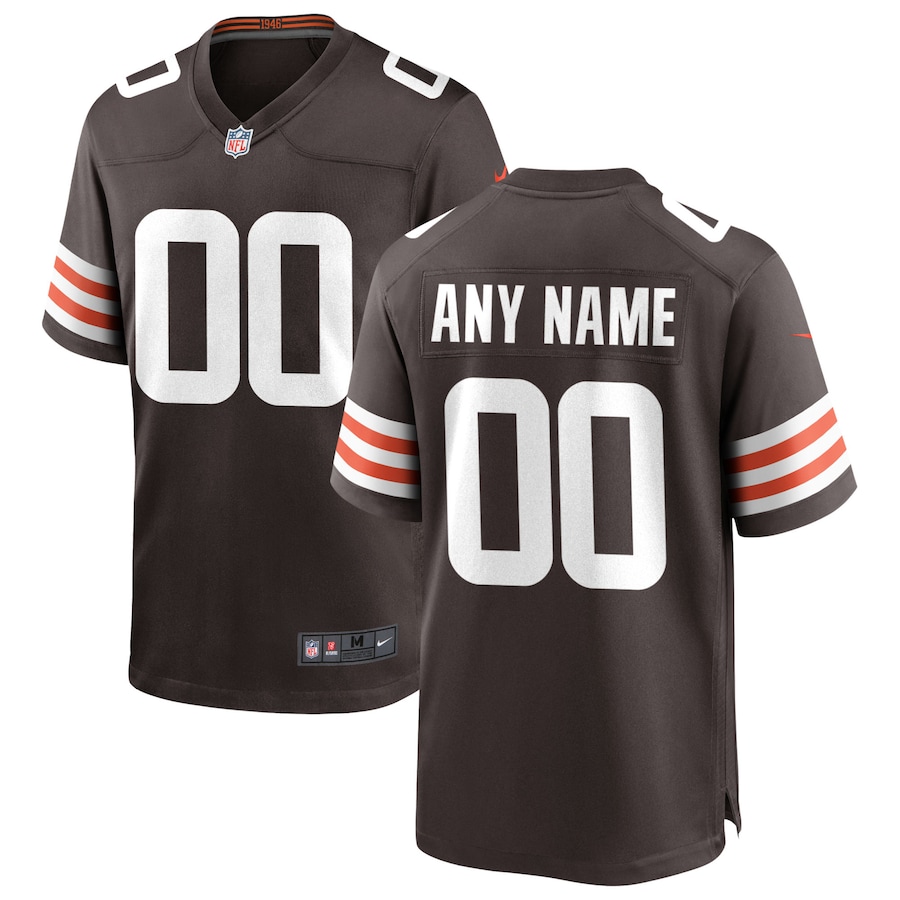 Mens  Cleveland Browns Brown Custom Game Jersey