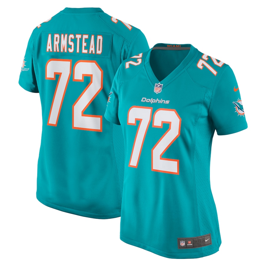 Womens Miami Dolphins Terron Armstead  Aqua Game Jersey