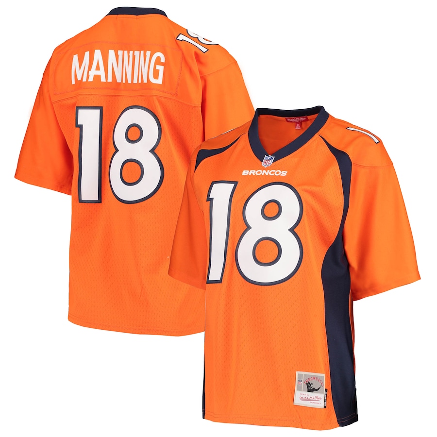 Womens Denver Broncos Peyton Manning  Orange Legacy Replica Player Jersey