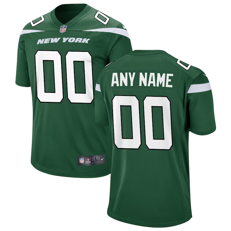 Mens New York Jets  Gotham Green Game Custom Jersey