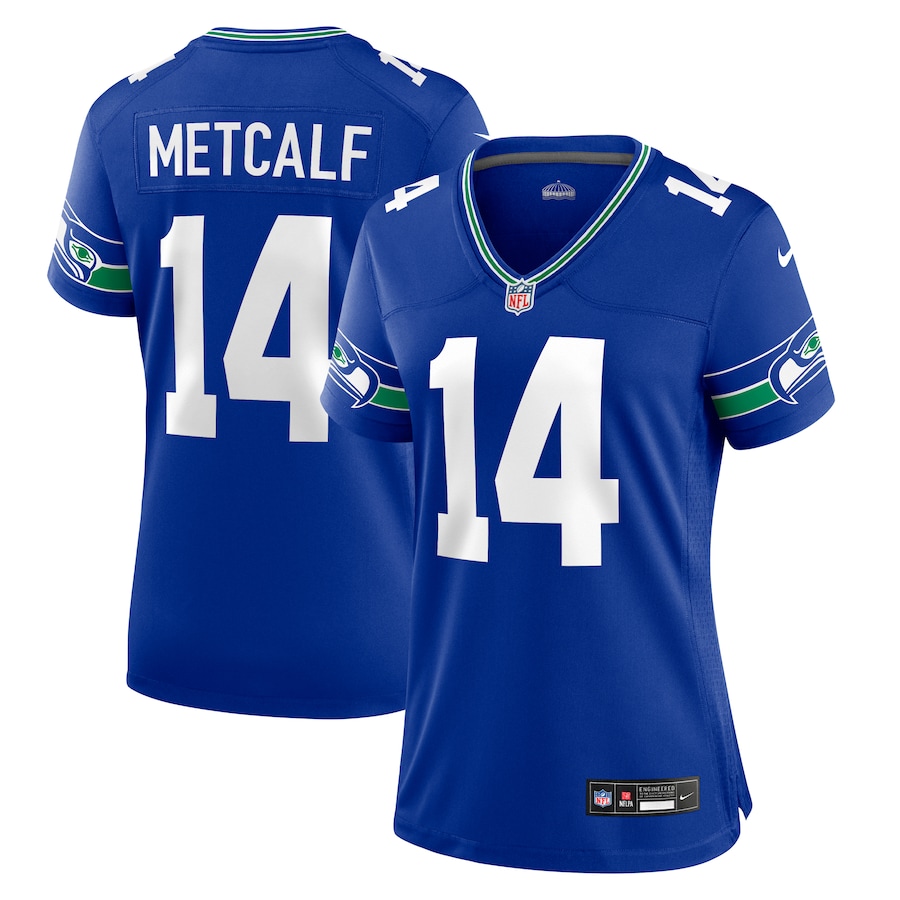 Womens Seattle Seahawks DK Metcalf  Royal Player Jersey