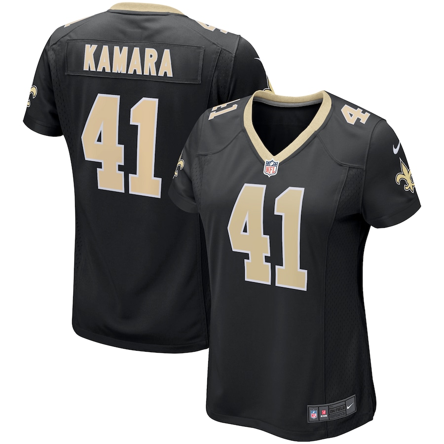 Womens New Orleans Saints Alvin Kamara  Black Game Player Jersey