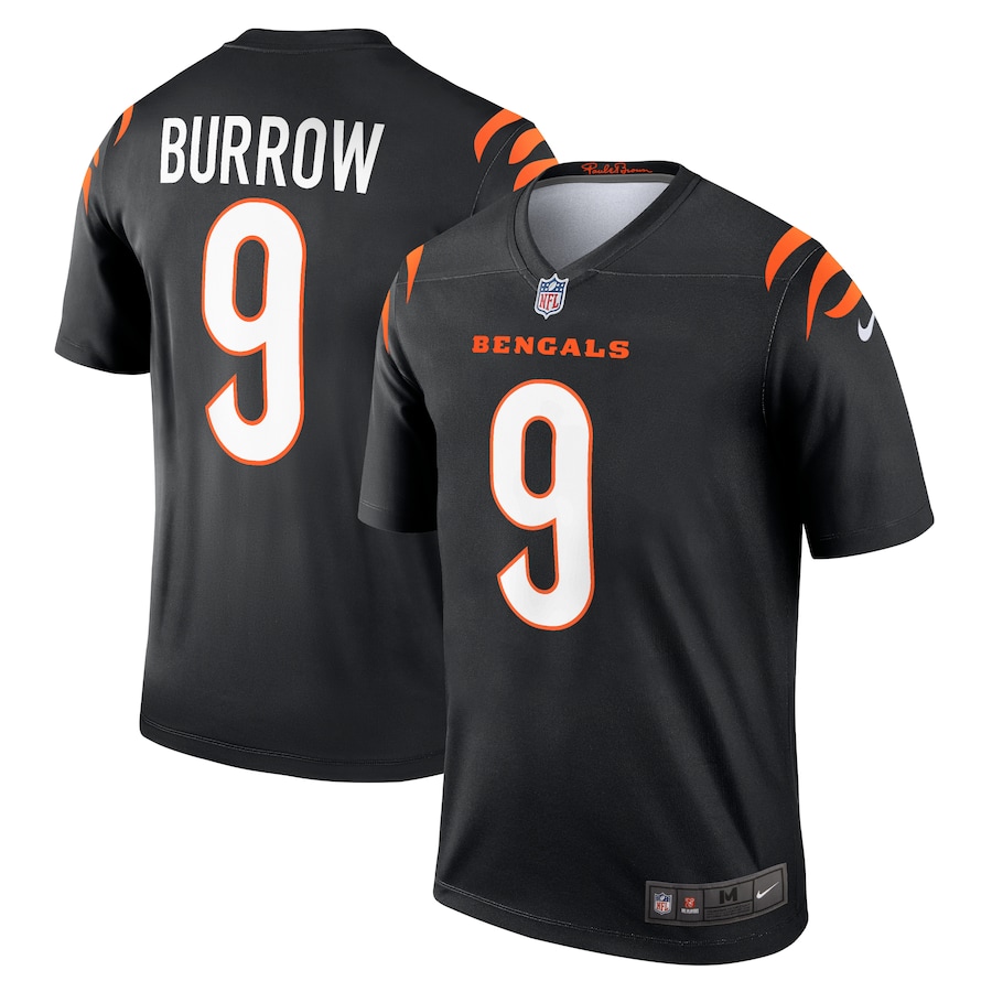 Mens Cincinnati Bengals Joe Burrow  Black Legend Jersey