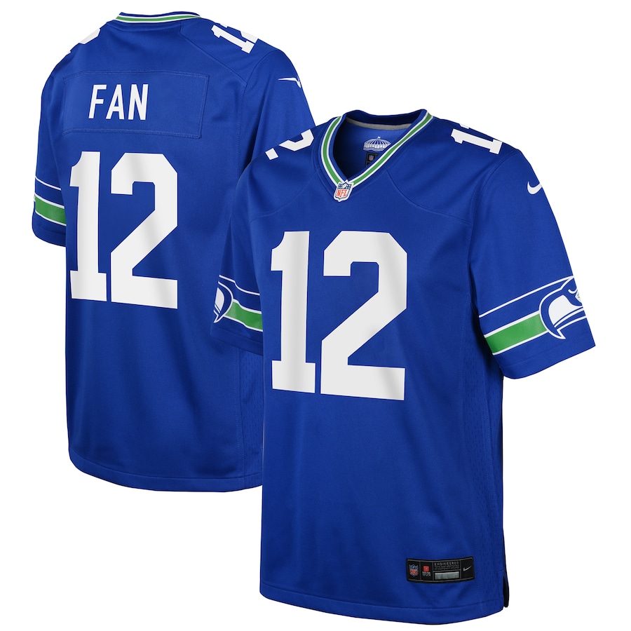 Youth Seattle Seahawks 12s  Royal Game Jersey