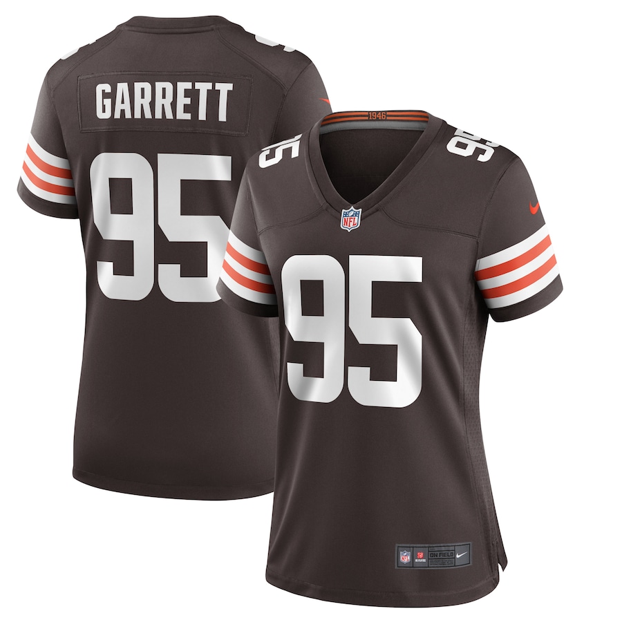 Womens Cleveland Browns Myles Garrett  Brown Player Game Jersey
