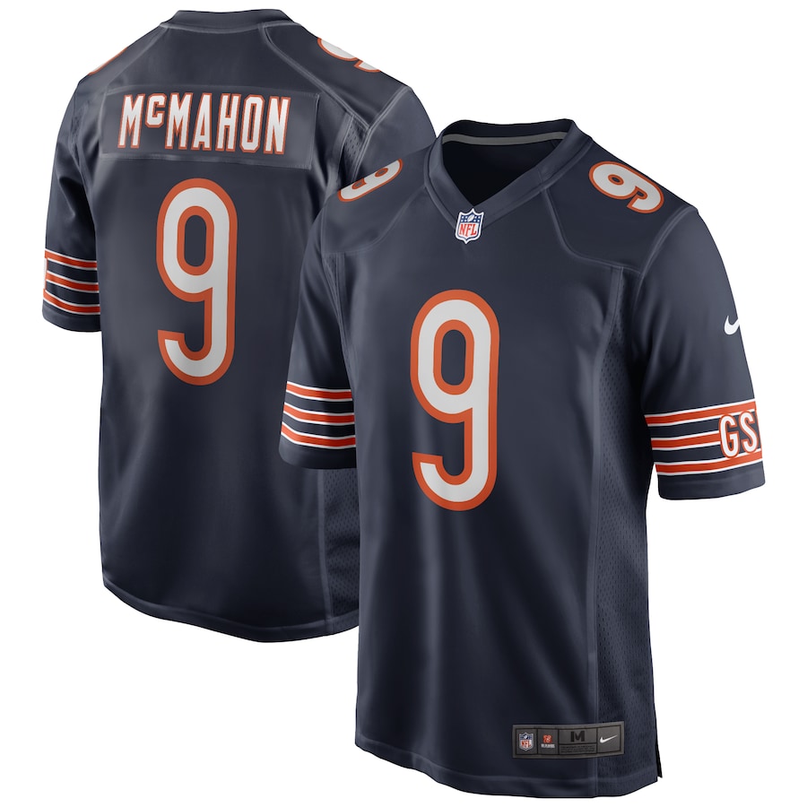 Mens Chicago Bears Jim McMahon  Navy Game Retired Player Jersey