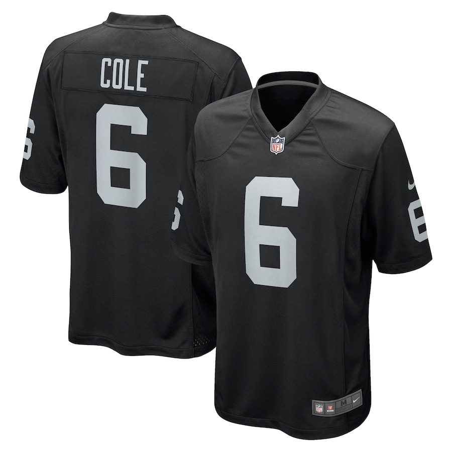 Mens Las Vegas Raiders AJ Cole  Black Game Jersey