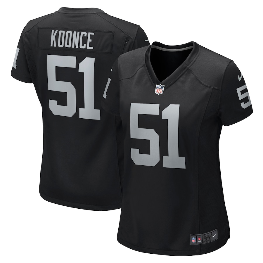 Womens Las Vegas Raiders Malcolm Koonce  Black Game Jersey