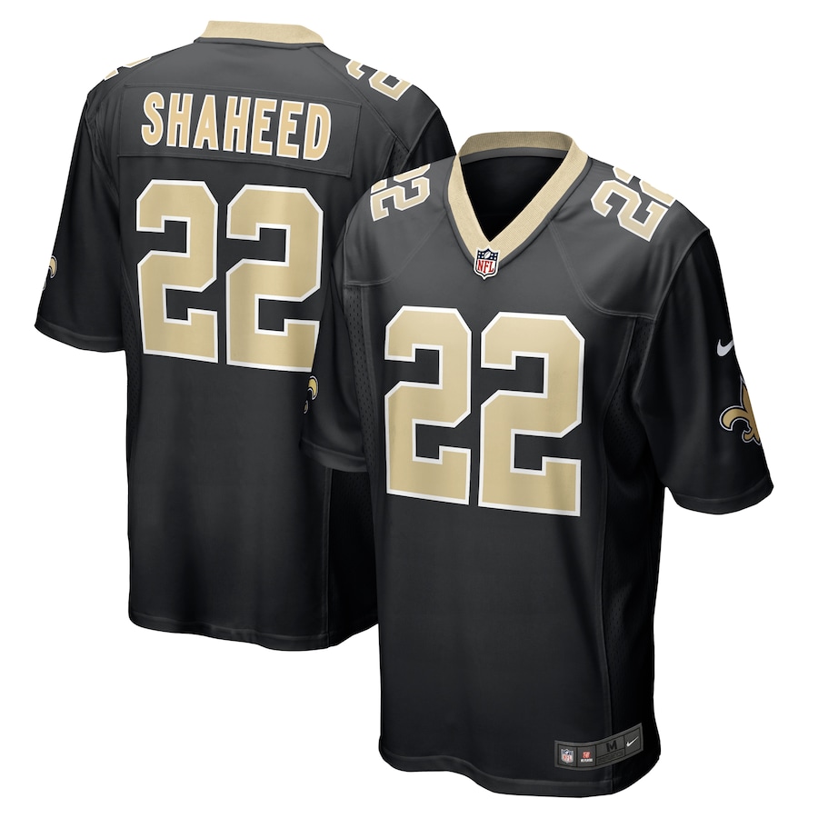 Mens New Orleans Saints Rashid Shaheed   Black Team Game Jersey
