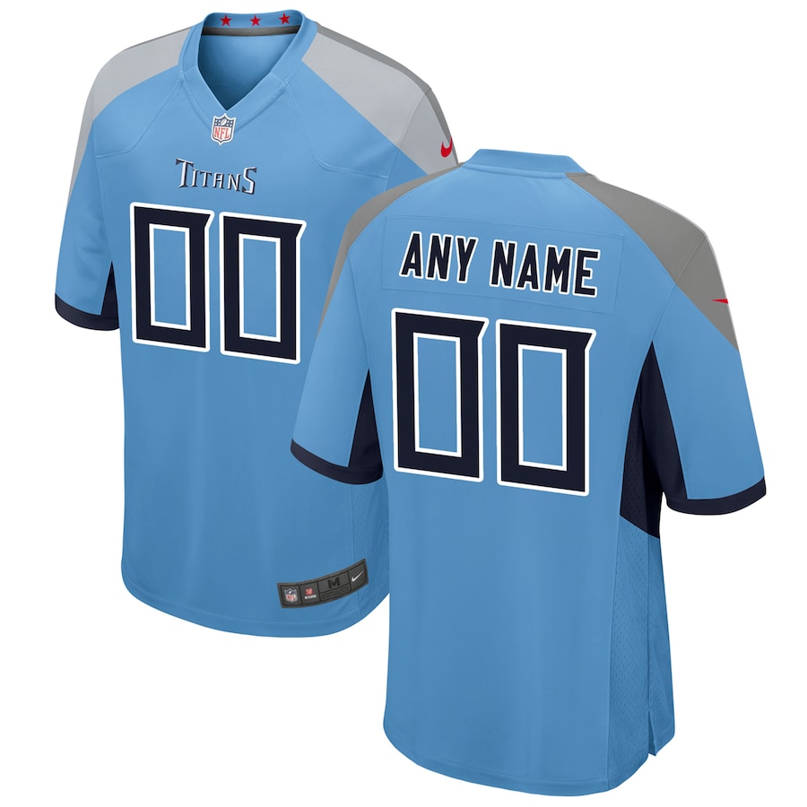 Youth Tennessee Titans  Light Blue Alternate Custom Game Jersey