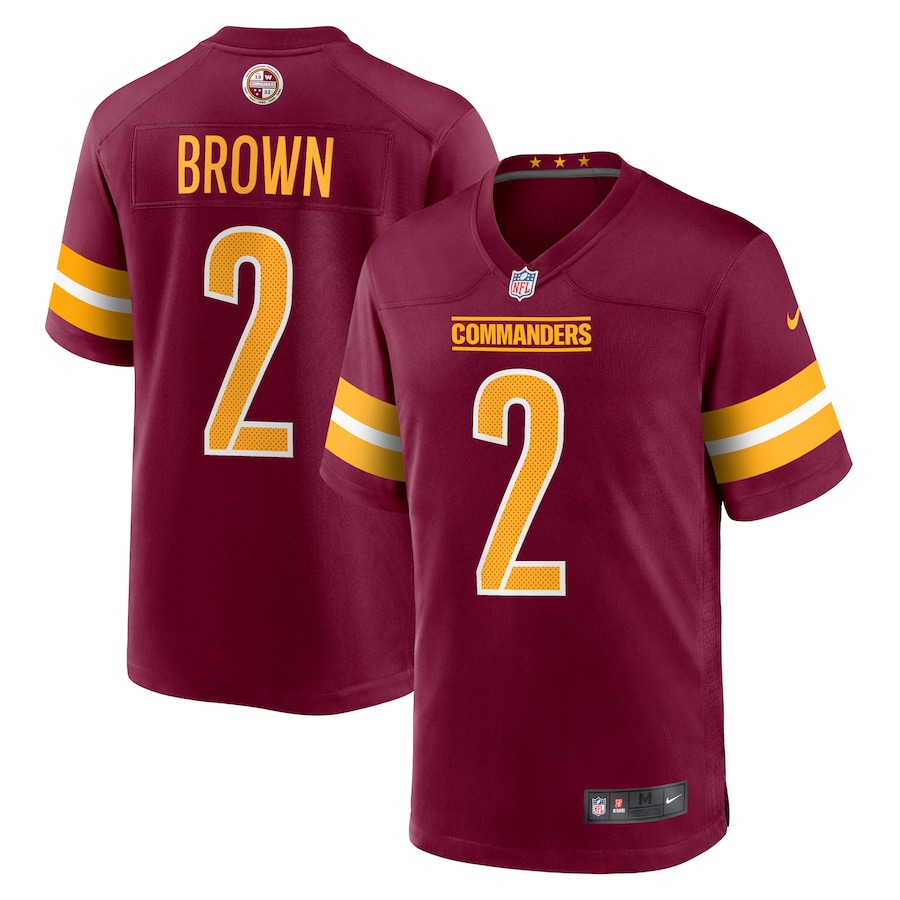 Mens Washington Commanders Dyami Brown  Burgundy Game Jersey