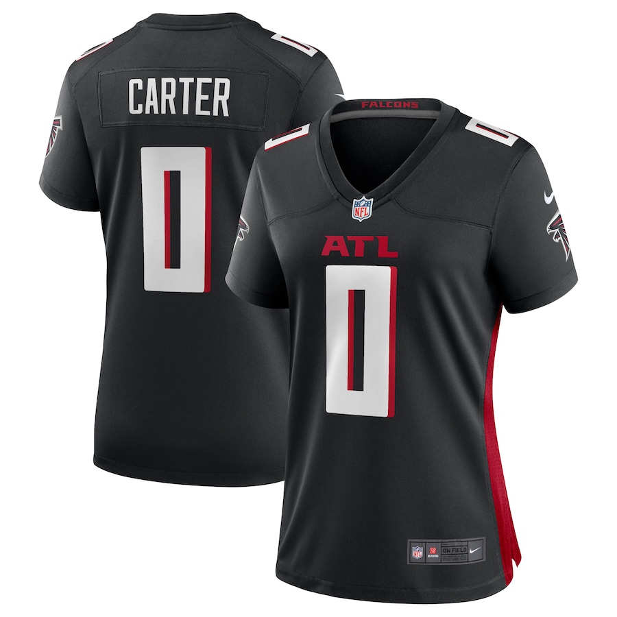 Womens Atlanta Falcons Lorenzo Carter  Black Game Player Jersey