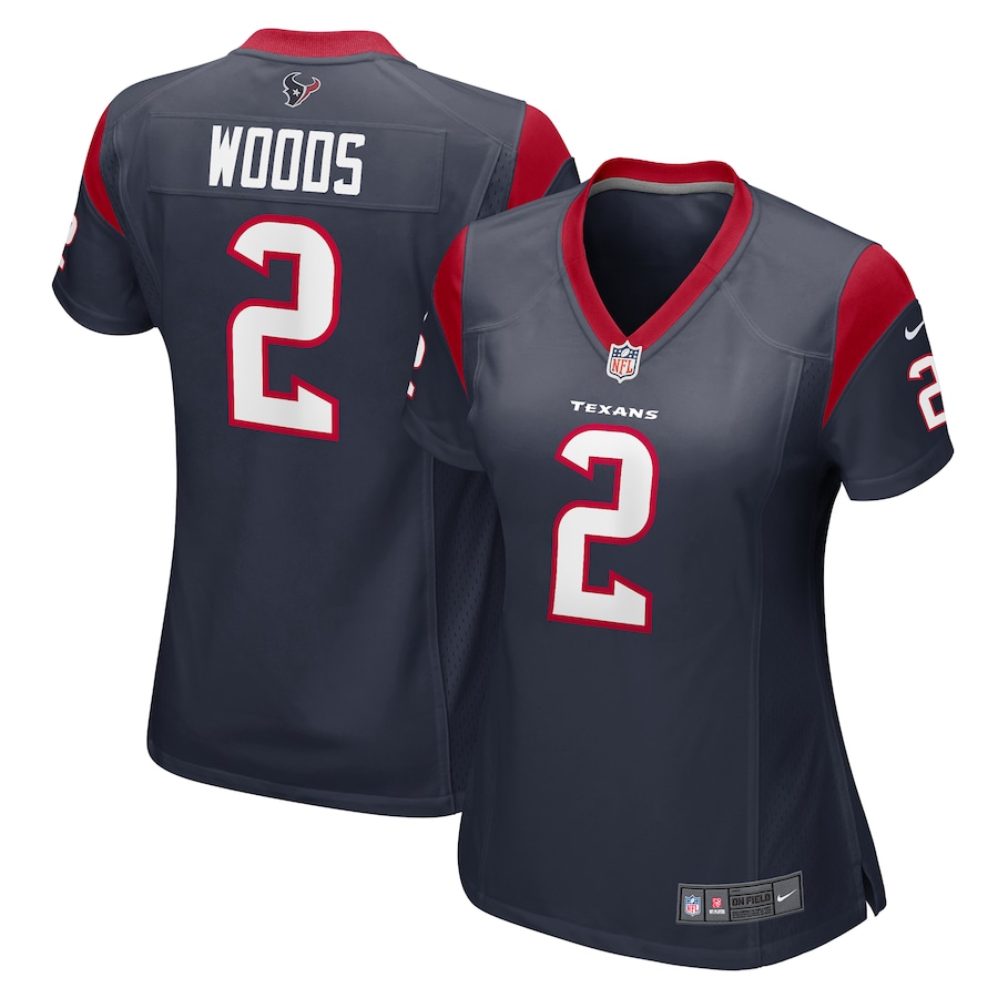 Womens Houston Texans Robert Woods   Navy  Game Jersey