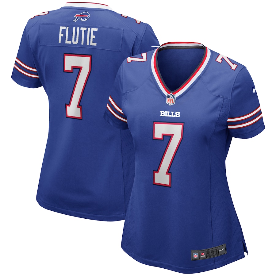 Womens Buffalo Bills Doug Flutie  Royal Game Retired Player Jersey