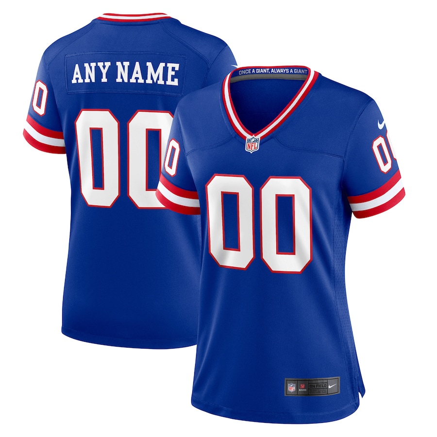 Womens New York Giants  Royal Classic Custom Game Jersey