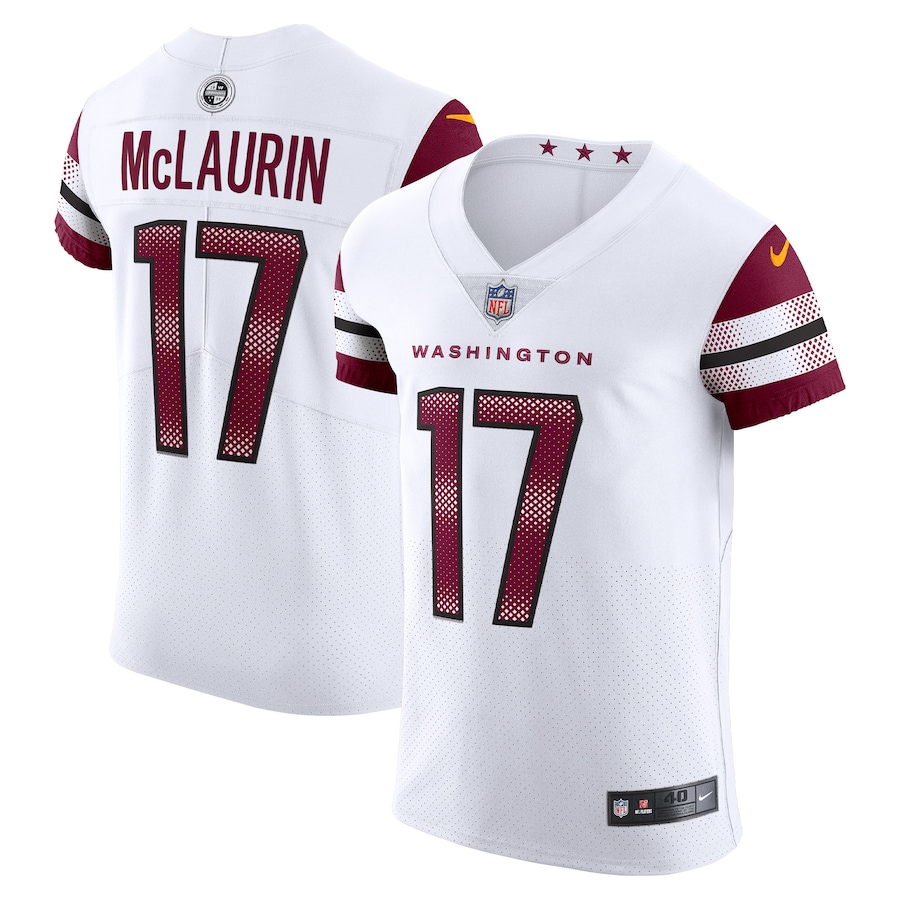 Mens Washington Commanders Terry McLaurin  White Vapor Elite Jersey