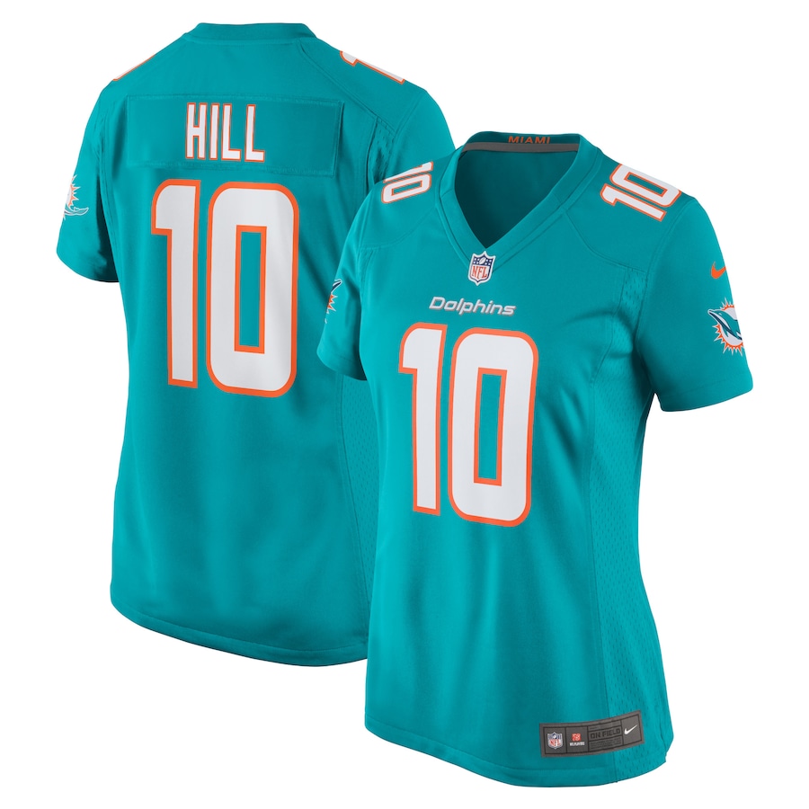 Womens Miami Dolphins Tyreek Hill  Aqua Player Jersey