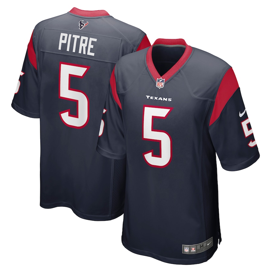 Mens Houston Texans Jalen Pitre  Navy Game Player Jersey