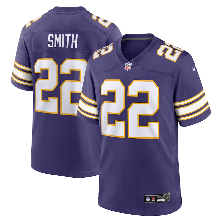 Mens Minnesota Vikings Harrison Smith  Purple Classic Player Game Jersey
