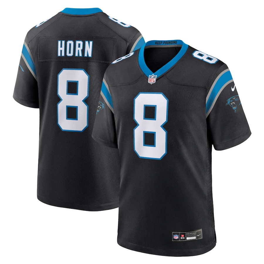 Mens Carolina Panthers Jaycee Horn  Black Game Jersey