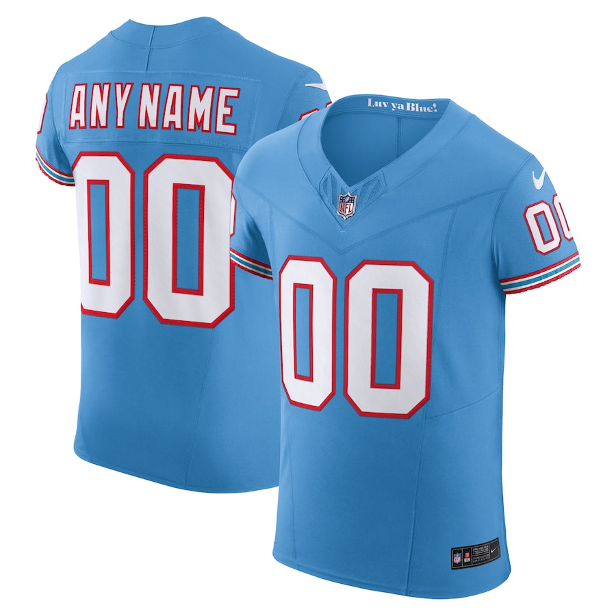 Mens Tennessee Titans  Light Blue Vapor F.U.S.E. Elite Custom Jersey