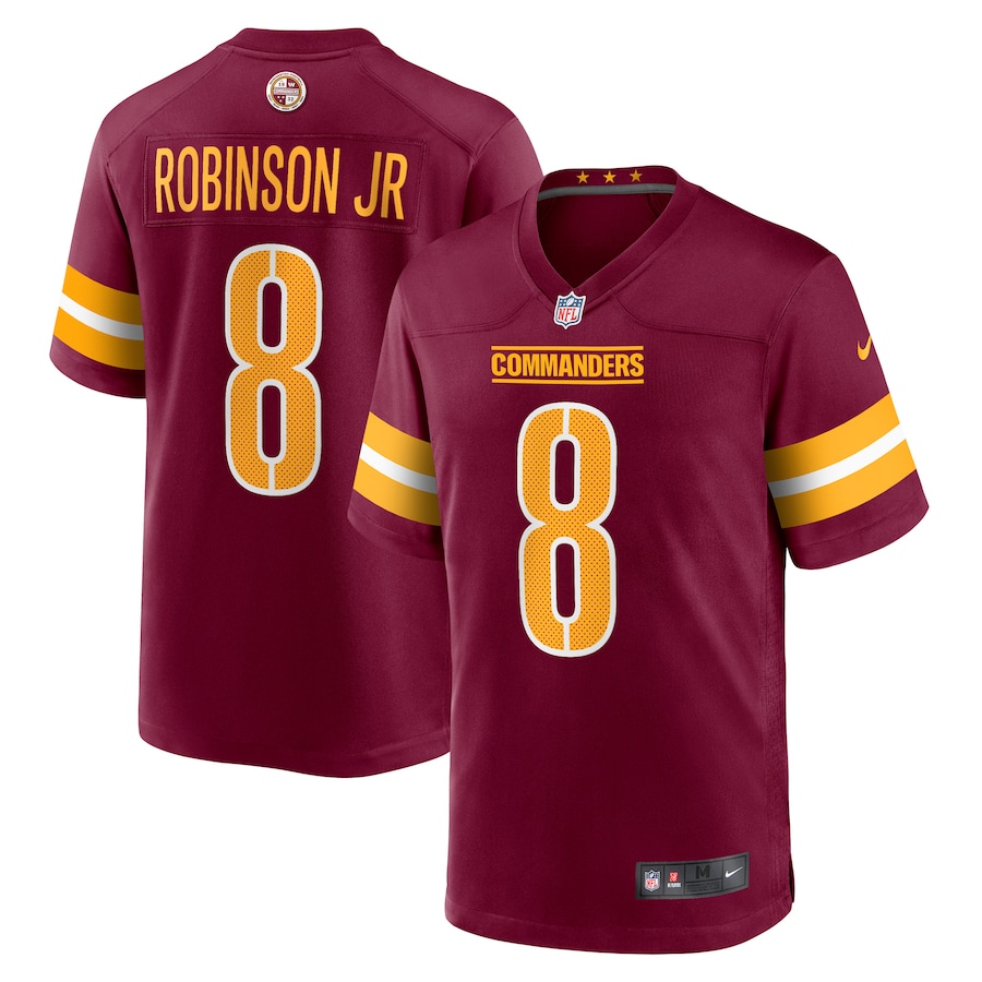 Mens Washington Commanders Brian Robinson  Burgundy Player Game Jersey