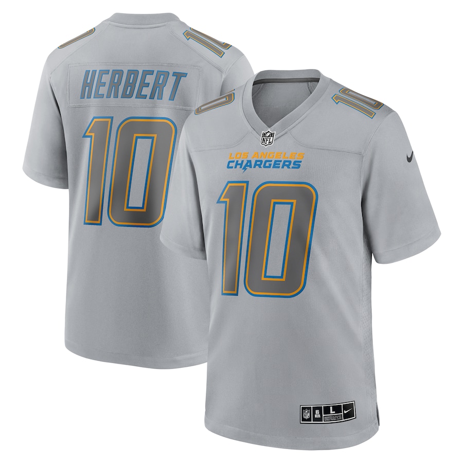 Mens Los Angeles Chargers Justin Herbert  Gray Atmosphere Fashion Game Jersey